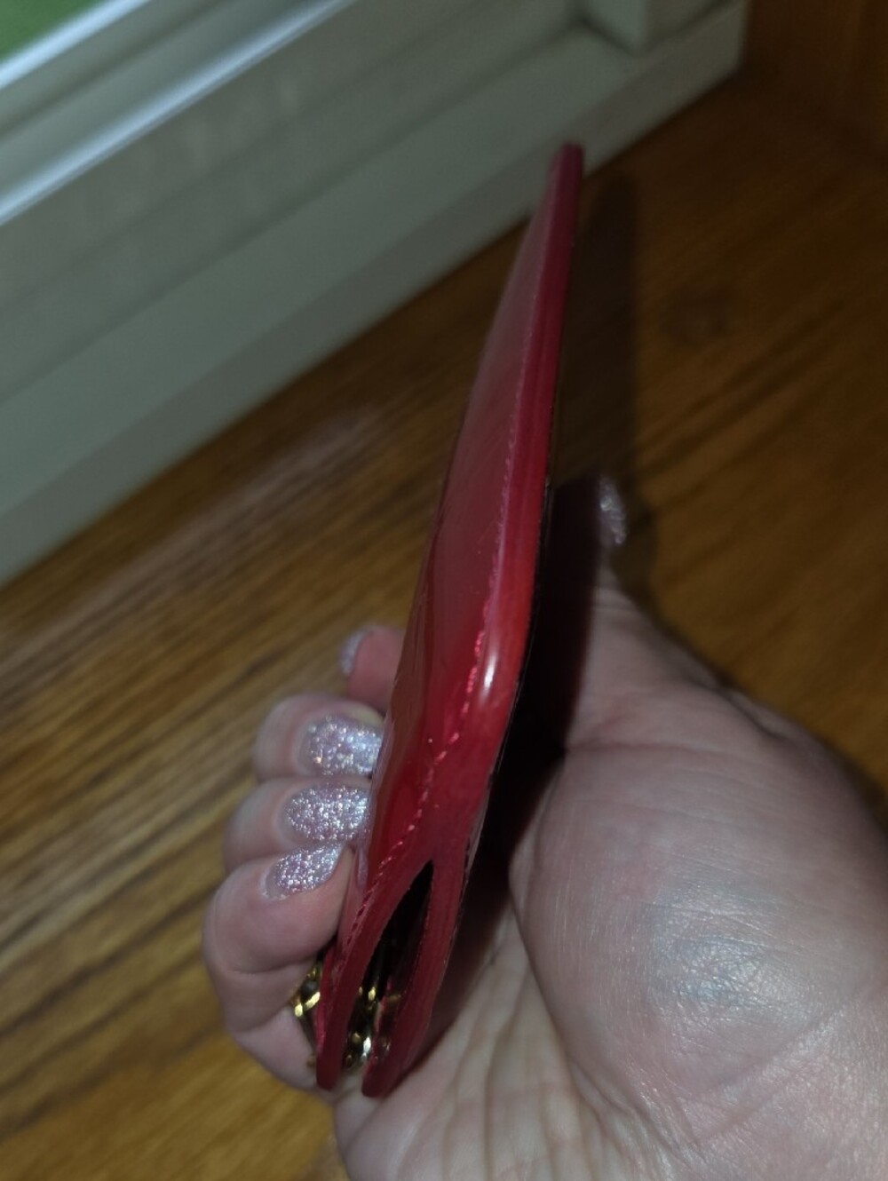 Louis Vuitton Red Patent Zip Key Pouch with Gold Hardware. With  A Dustbag - Picture 5 of 8